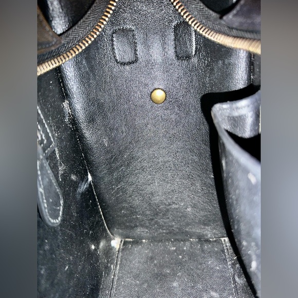 Celine micro luggage handbag - black drummed calfskin leather mini tote - Picture 13 of 16